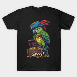 Green parrot Pirate T-Shirt