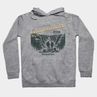 Canyonlands National Park Vintage Hiker, Utah Souvenir Design Hoodie