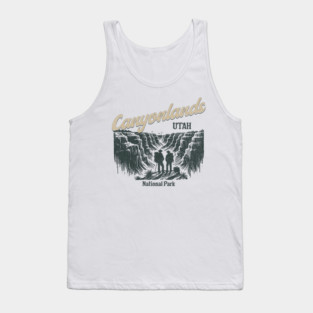 Canyonlands National Park Vintage Hiker, Utah Souvenir Design Tank Top