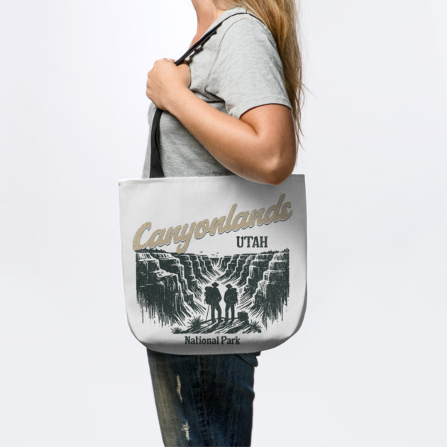 Canyonlands National Park Vintage Hiker, Utah Souvenir Design by Pixel Threads 