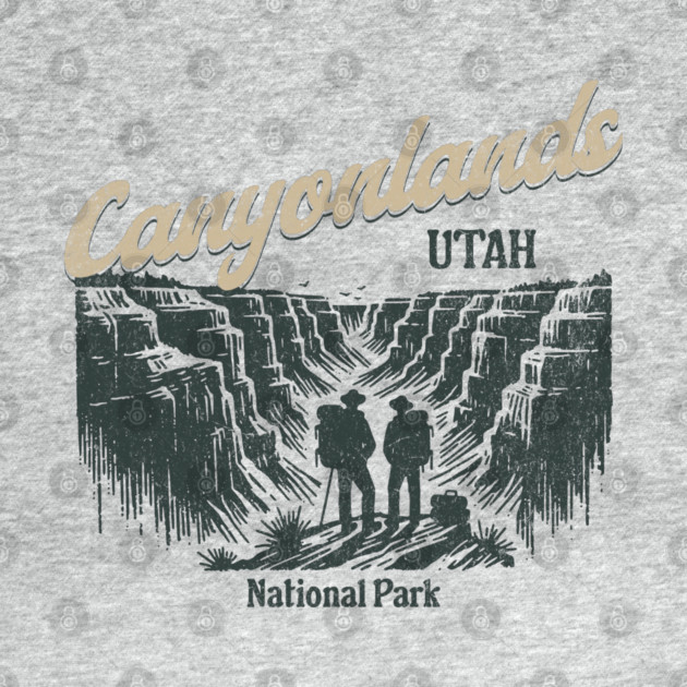 Canyonlands National Park Vintage Hiker, Utah Souvenir Design by Pixel Threads 