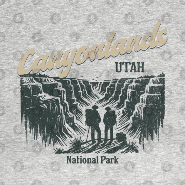 Canyonlands National Park Vintage Hiker, Utah Souvenir Design by Pixel Threads 