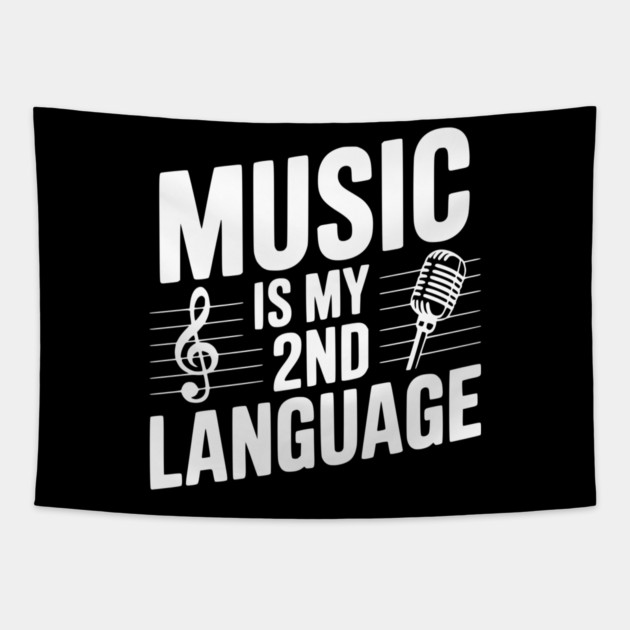 Music is my 2nd Language Tapestry by Frank Ring