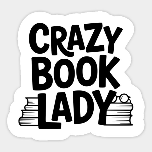 Crazy Book Lady Magnet by Frank Ring