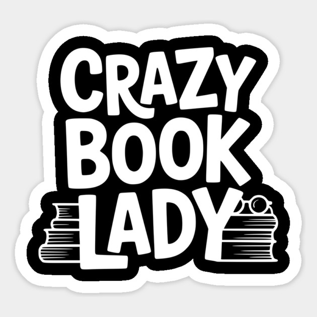 Crazy Book Lady Magnet by Frank Ring