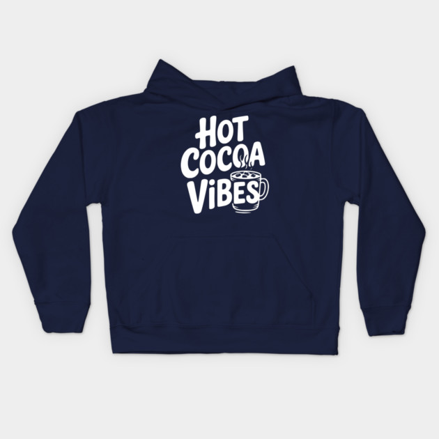 Hot Cocoa Vibes Kids Hoodie by Frank Ring