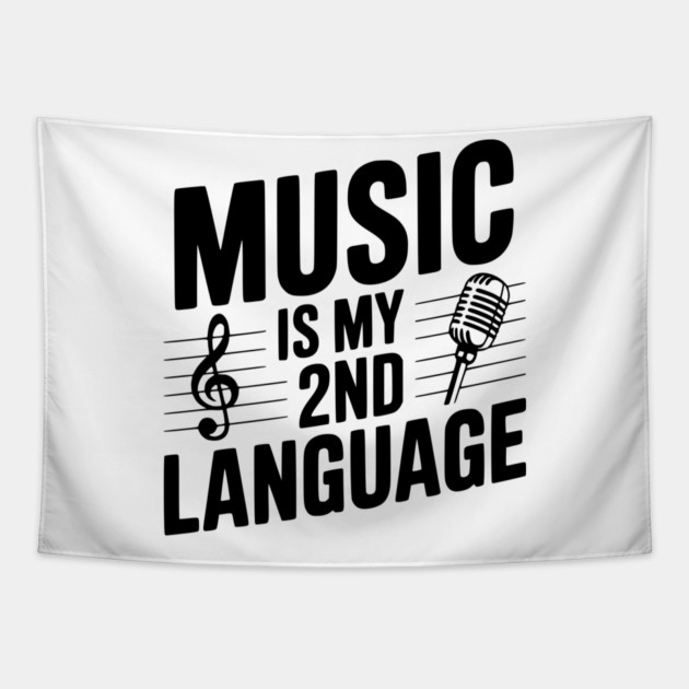 Music is my 2nd Language Tapestry by Frank Ring