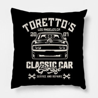 Toretto's garage Pillow