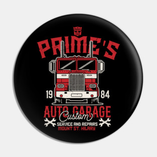 Prime's Auto garage Pin