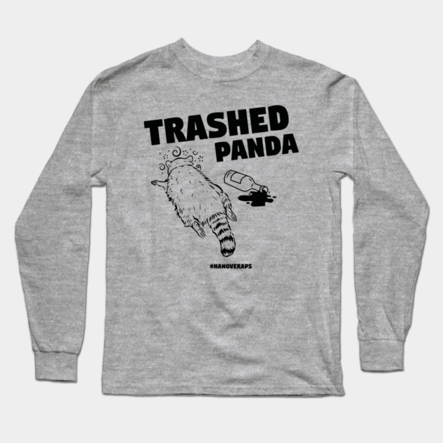 Trashed Panda Drunk Raccon Long Sleeve T-Shirt by celestial_artworks