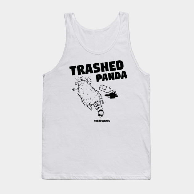 Trashed Panda Drunk Raccon Tank Top by celestial_artworks