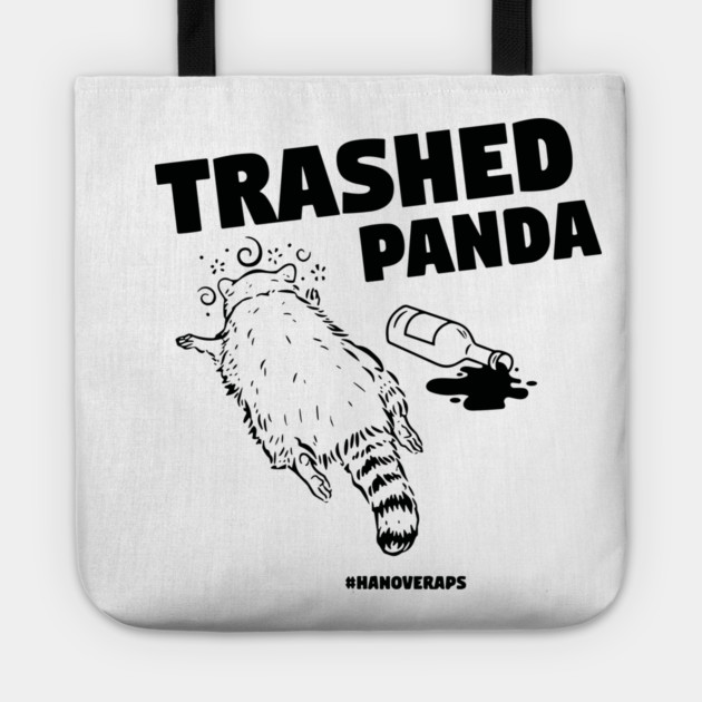 Trashed Panda Drunk Raccon Tote by celestial_artworks