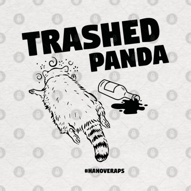 Trashed Panda Drunk Raccon by celestial_artworks
