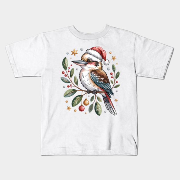 Xmas-Kookaburra Kids T-Shirt by JessArty