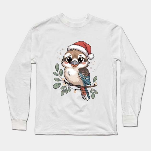 Xmas-Kookaburra Long Sleeve T-Shirt by JessArty