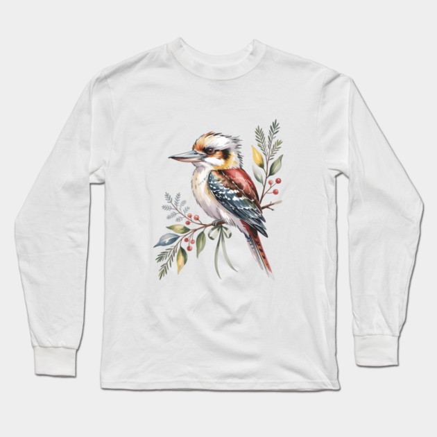 Xmas-Kookaburra Long Sleeve T-Shirt by JessArty