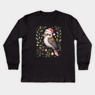 Xmas-Kookaburra Kids Long Sleeve T-Shirt