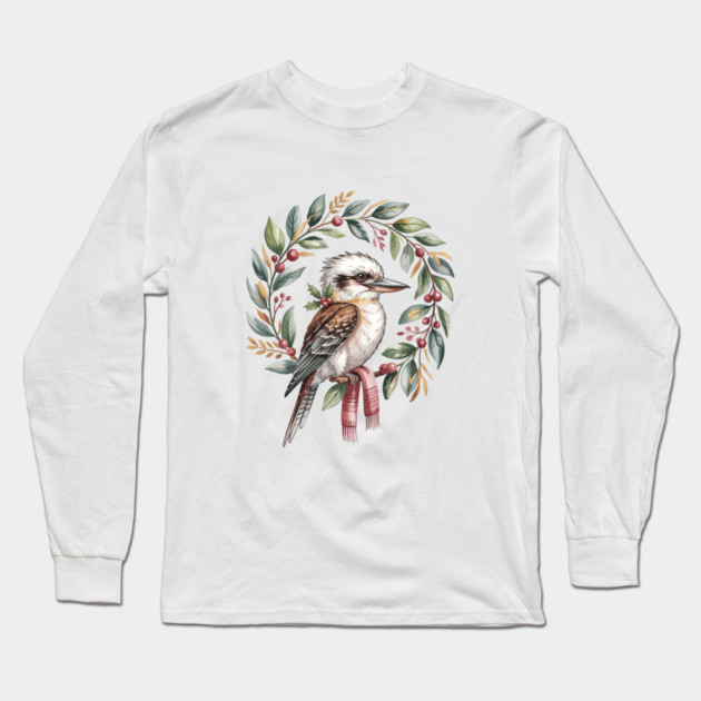 Xmas-Kookaburra Long Sleeve T-Shirt by JessArty