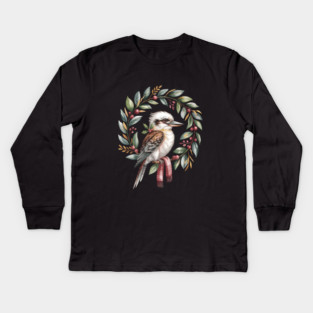 Xmas-Kookaburra Kids Long Sleeve T-Shirt