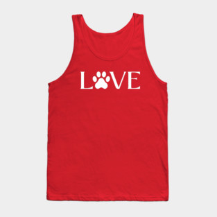 Love for Pets - Paw Print Heart Tank Top