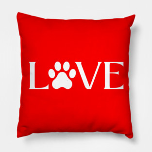 Love for Pets - Paw Print Heart Pillow