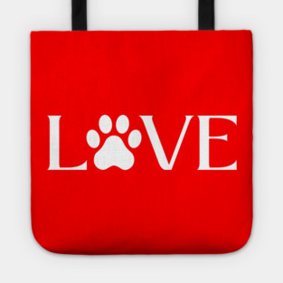 Love for Pets - Paw Print Heart Tote