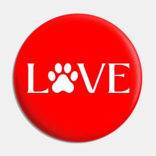 Love for Pets - Paw Print Heart Pin