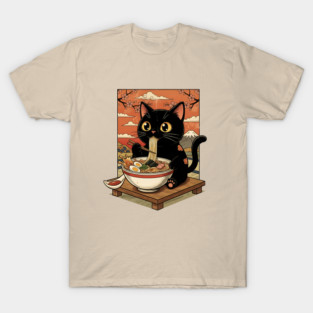 Noodle Time with Cat - Japanese Ramen Lover T-Shirt