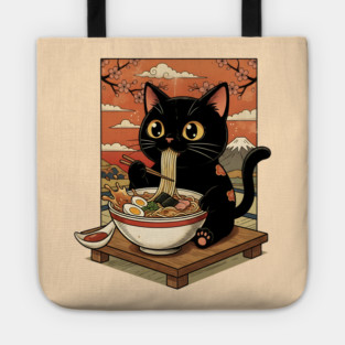 Noodle Time with Cat - Japanese Ramen Lover Tote