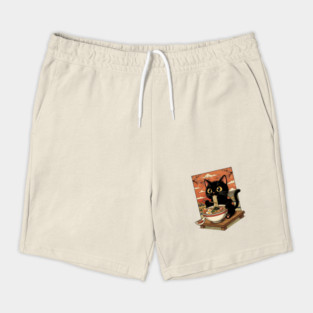Noodle Time with Cat - Japanese Ramen Lover Shorts