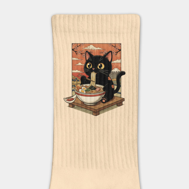 Noodle Time with Cat - Japanese Ramen Lover by Creatifly Graphic Tees