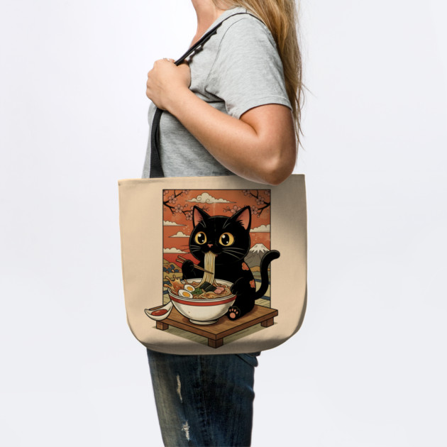 Noodle Time with Cat - Japanese Ramen Lover by Creatifly Graphic Tees