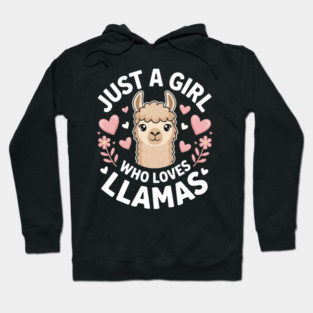 Just A Girl Who Loves Llamas Alpaca Lover Farm Farmhouse Wool Hoodie