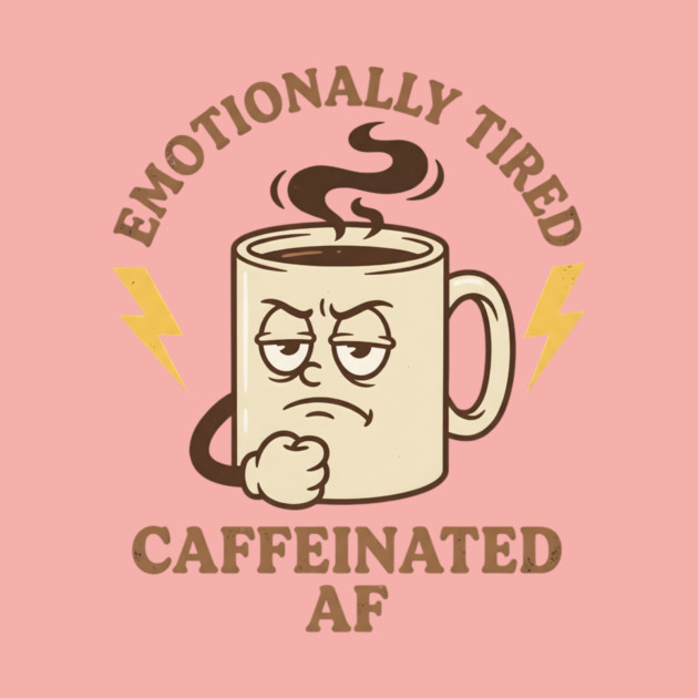 Emotionally Tired Caffeinated AF | Coffee Lovers by ArtistTee ⭐⭐⭐⭐⭐