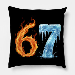 Fire and Ice 6 7 Birthday Gifts for Someone Turning 67 Pillow