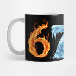 Fire and Ice 6 7 Birthday Gifts for Someone Turning 67 Mug