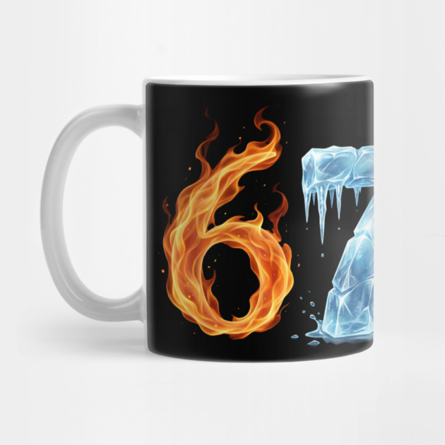 Fire and Ice 6 7 Birthday Gifts for Someone Turning 67 by ArtistTee ⭐⭐⭐⭐⭐