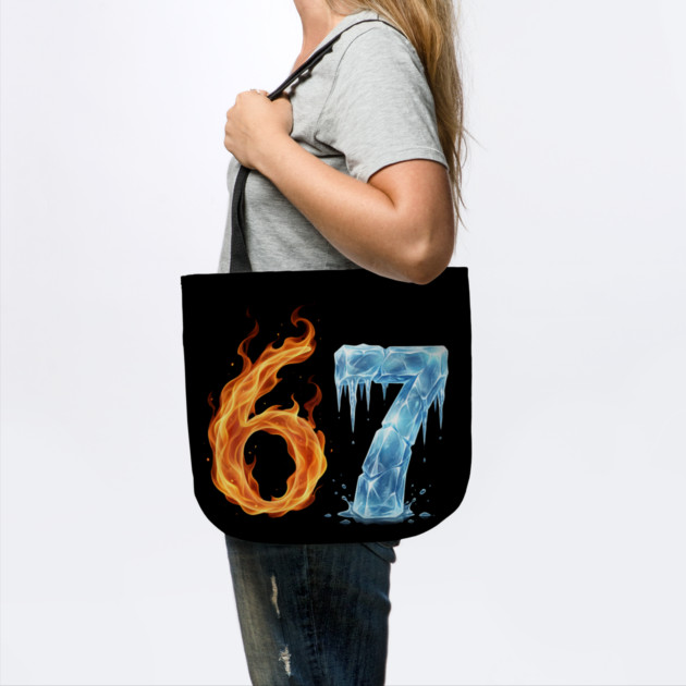 Fire and Ice 6 7 Birthday Gifts for Someone Turning 67 by ArtistTee ⭐⭐⭐⭐⭐