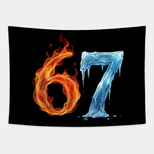 67 Birthday Age, for the Sixty Seven Years Old Tapestry by ArtistTee ⭐⭐⭐⭐⭐