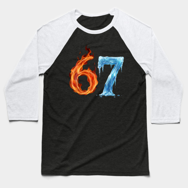67 Birthday Age, for the Sixty Seven Years Old Baseball T-Shirt by ArtistTee ⭐⭐⭐⭐⭐