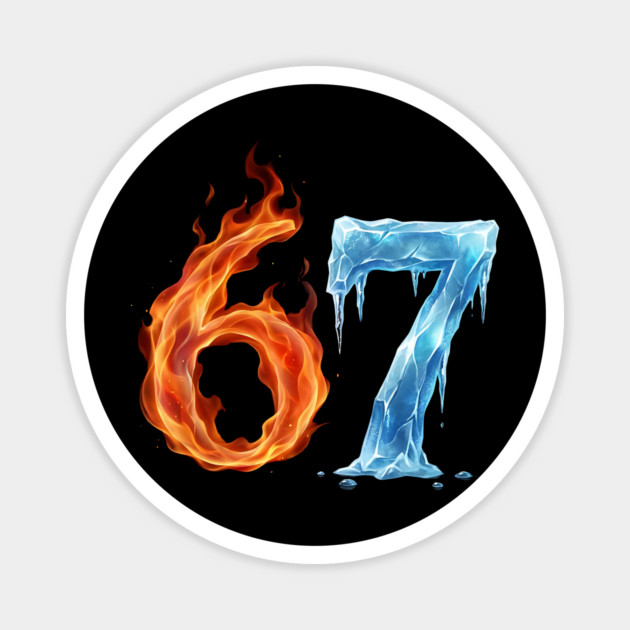 67 Birthday Age, for the Sixty Seven Years Old Magnet by ArtistTee ⭐⭐⭐⭐⭐