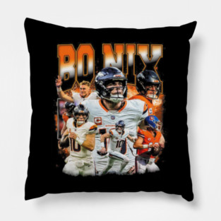 Bo Nix Bootleg Collage Pillow