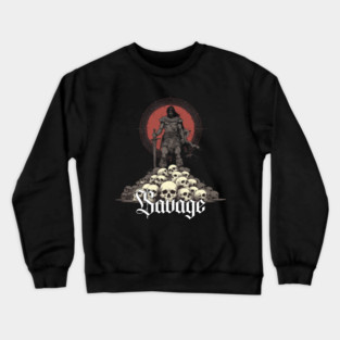 SAVAGE Sword Conan Cimmeria Barbarian Robert E. Howard Hyborian Crom Skulls Crewneck Sweatshirt