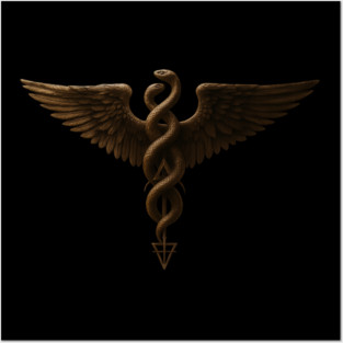 Serpent of Duality - Alchemical Rod of Asclepius, Hermetic Wisdom, Caduceus Knowledge Posters and Art