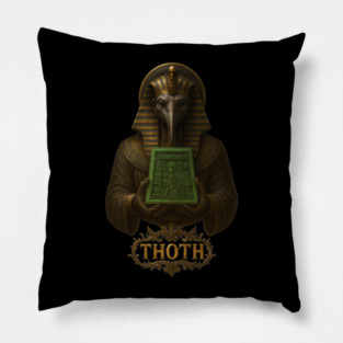 The Emerald Tablets Of Thoth the Atlantean, Ancient Egypt Alchemy, Hermetic Occult, Atlantis Pillow