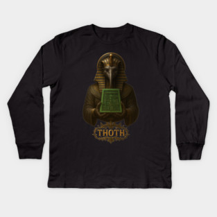 The Emerald Tablets Of Thoth the Atlantean, Ancient Egypt Alchemy, Hermetic Occult, Atlantis Kids Long Sleeve T-Shirt