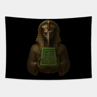 The Emerald Tablets Of Thoth the Atlantean, Ancient Egypt Alchemy, Occult Atlantis Tapestry
