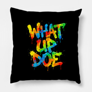 Graffiti What Up Doe | 313 Detroit Michigan Pillow