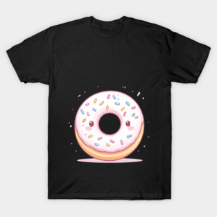 Cute Happy Donut with Rainbow Sprinkles T-Shirt
