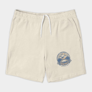 Vintage Olympic National Park Washington Scenic Sunset Hiking Shorts